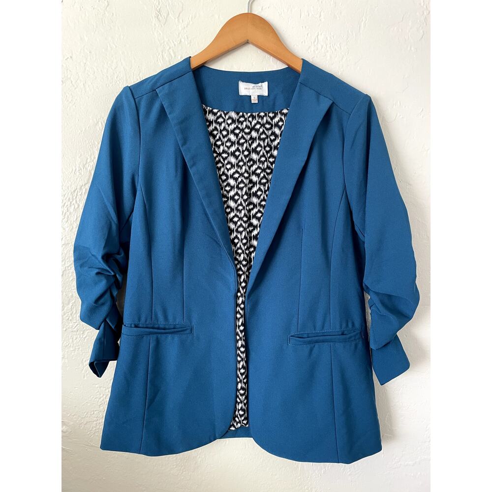 Skies are Blue Open Crepe Blazer Jacket Coat Professional Office Wear Business 2